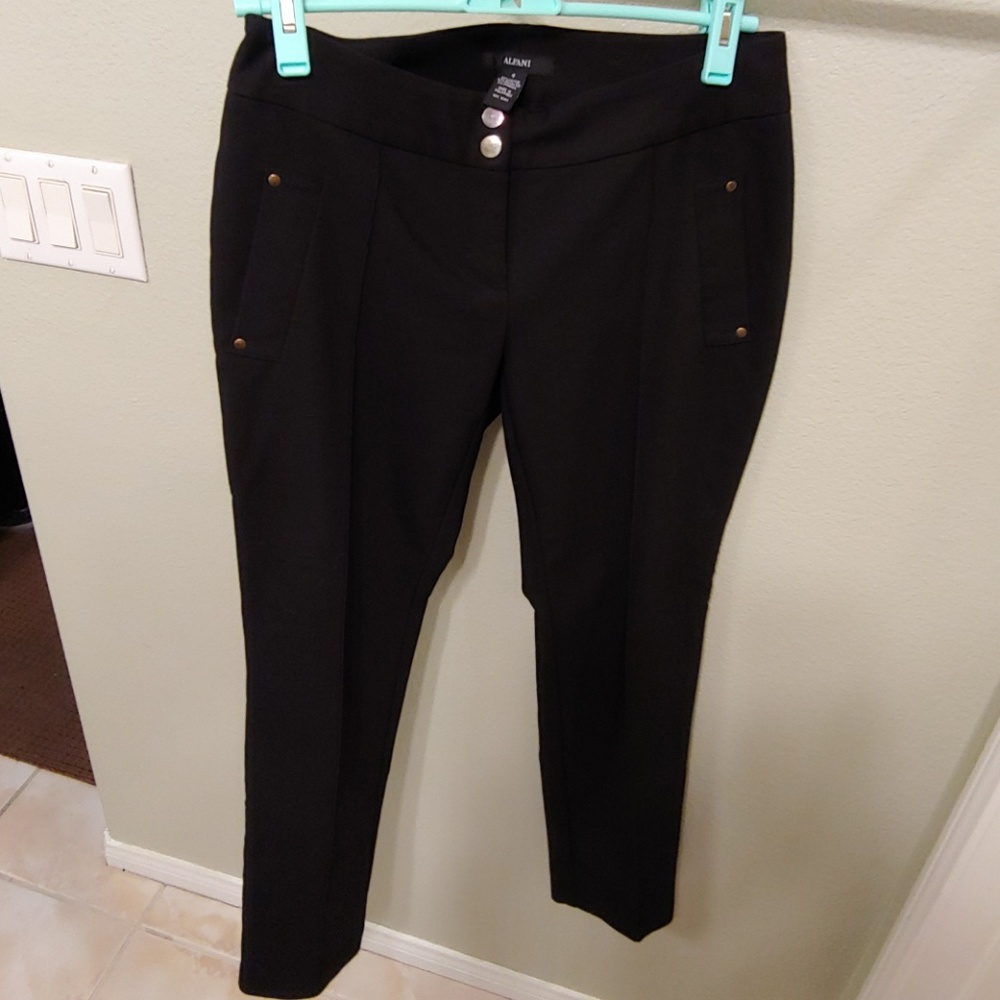 Black ankle pencil work pants